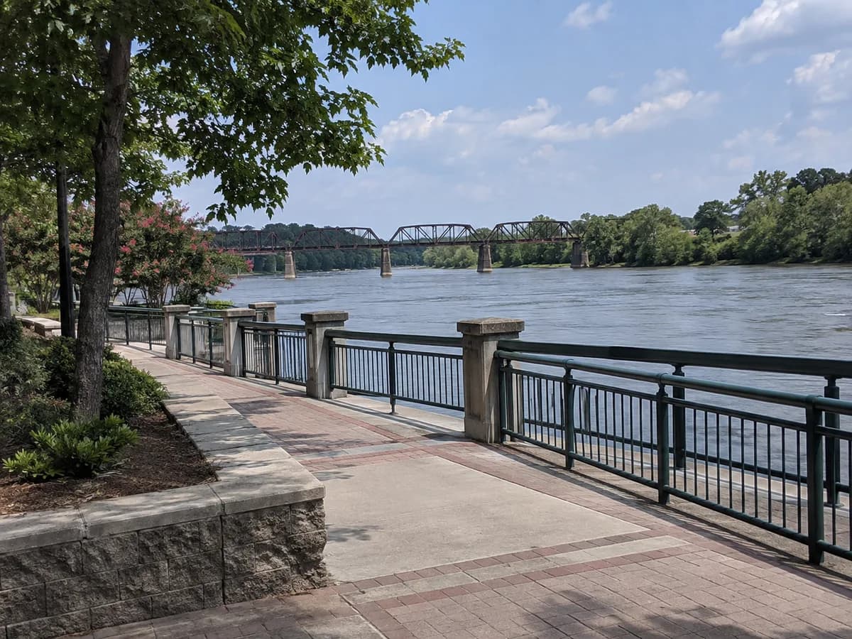 Riverside walkway inspired by Augusta Riverwalk