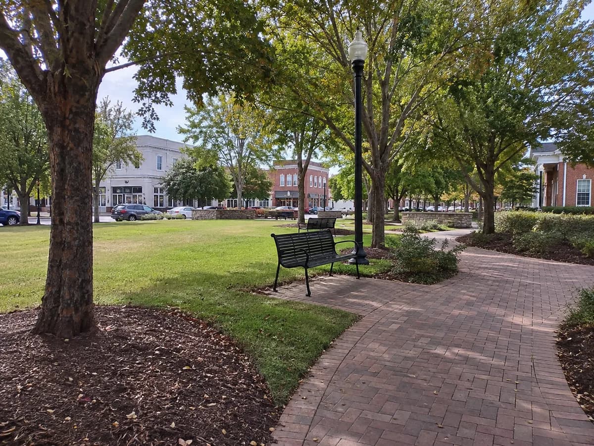 Park paths inspired by downtown Cary