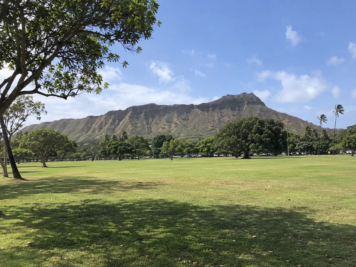 Diamond Head view inspired by Kapiolani Park in Honolulu