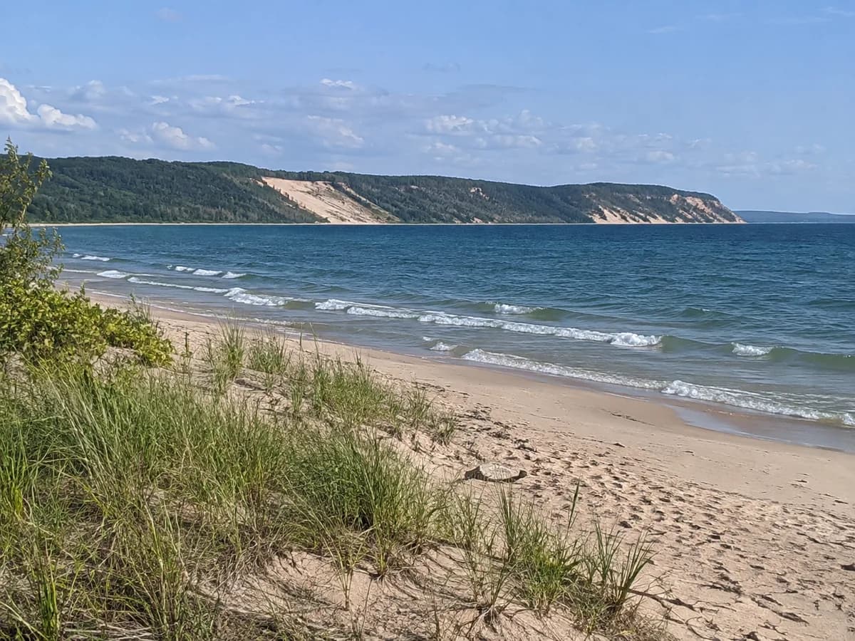 Lake Michigan dune scene inspired by Sleeping Bear Dunes