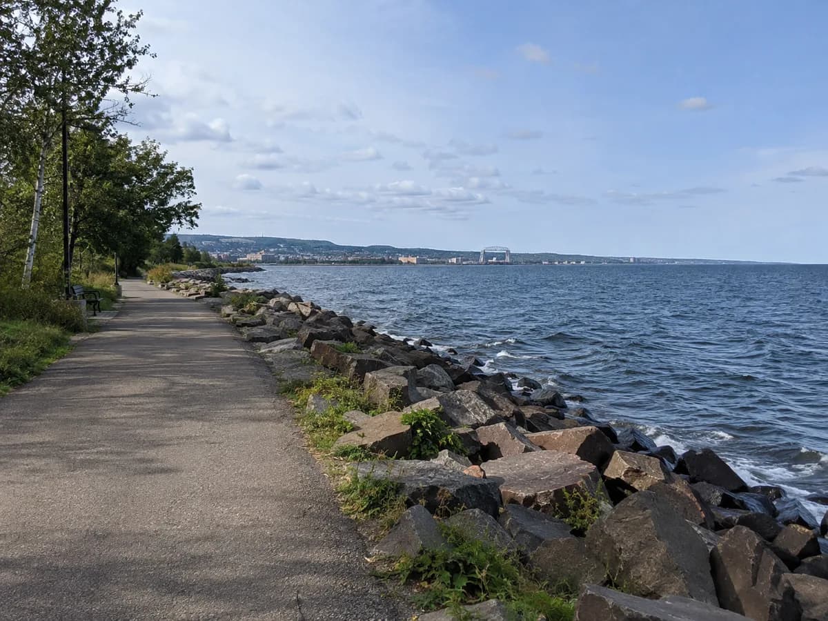 Lake Superior waterfront scene inspired by Duluth