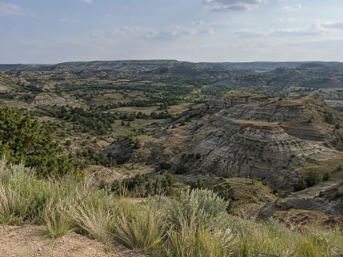 Badlands overlook scene inspired by Theodore Roosevelt National Park