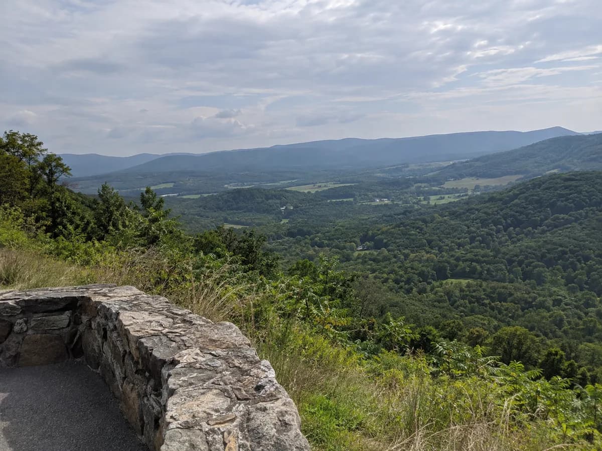 Mountain overlook scene inspired by the Shenandoah Valley