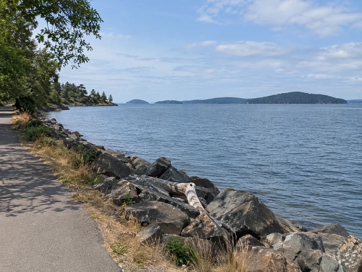 Waterfront scene inspired by Puget Sound